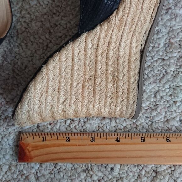 JIMMY CHOO black Snakeskin Animal Print Espadrilles size 36.5 - Picture 10 of 13